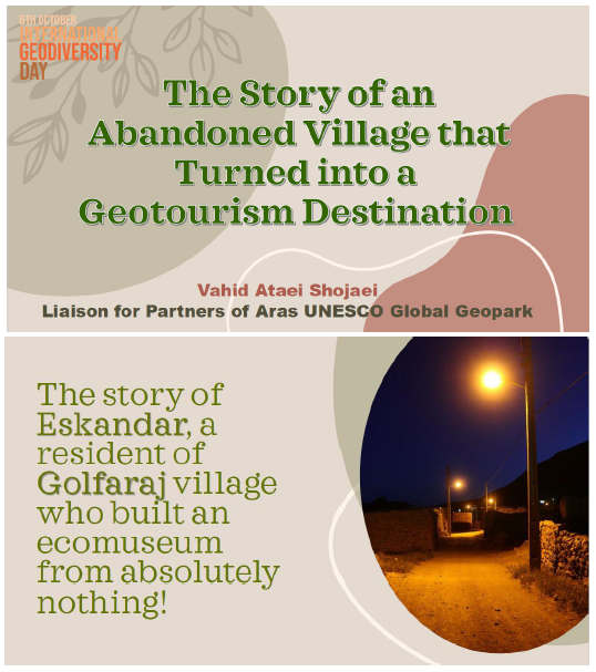 حضور ژئوپارک جهانی یونسکو ارس در وبینار علمی به مناسبت روز بین المللی تنوع زمین‌شناختی